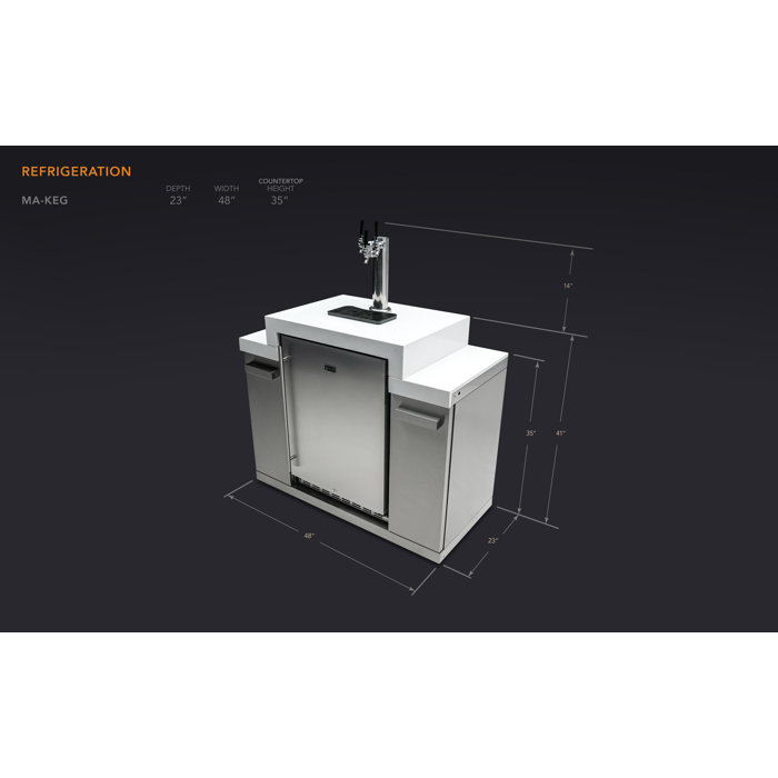 Mont Alpi Stainless Steel Outdoor Triple Beer Tap Kegerator